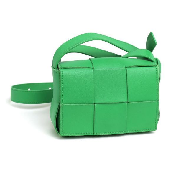 Bottega Veneta Shoulder Cassette Paraquito Candy Leather Bag Green - Picture 1 of 6